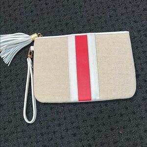 Nwt Gigi New York Westley wristlet canvas stripe
